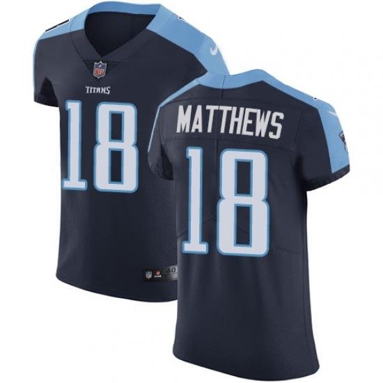 Nike Titans #18 Rishard Matthews Navy Blue Alternate Mens Stitched NFL Vapor Untouchable Elite Jersey