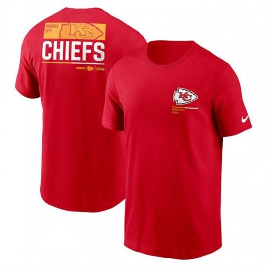 Men Kansas City Chiefs Red Team Incline T Shirt