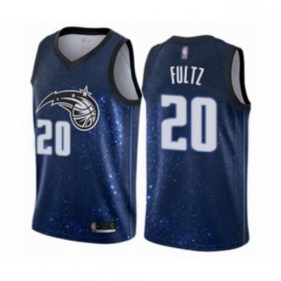 Mens Orlando Magic 20 Markelle Fultz Authentic Blue Basketball Jersey City Edition