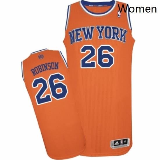 Womens Adidas New York Knicks 26 Mitchell Robinson Authentic Orange Alternate NBA Jersey