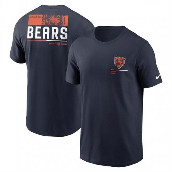 Men Chicago Bears Navy Team Incline T Shirt