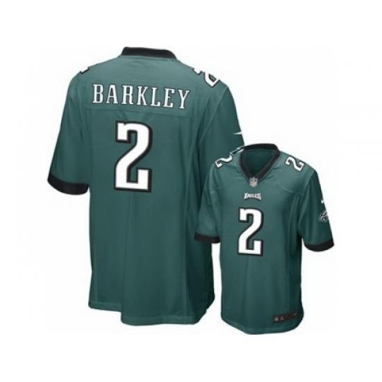 Nike Philadelphia Eagles 2 Matt Barkley Green Game NFL Jersey