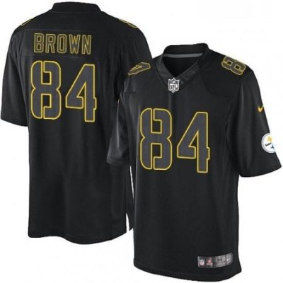 Mens Nike Pittsburgh Steelers 84 Antonio Brown Limited Black Impact NFL Jersey