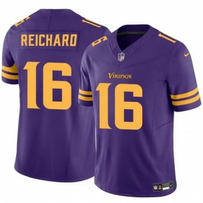 Men Minnesota Vikings 16 Will Reichard Purple 2023 F U S E  Color Rush Untouchable Limited Stitched Jersey