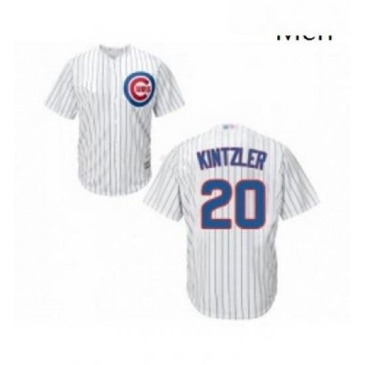 Mens Chicago Cubs 20 Brandon Kintzler Replica White Home Cool Base Baseball Jersey