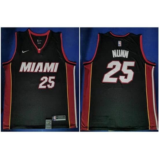 Heat 25 Kendrick Nunn Black Nike Swingman JerseyS