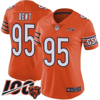 Women Chicago Bears 95 Richard Dent Orange Alternate 100th Season Limited Football Jersey