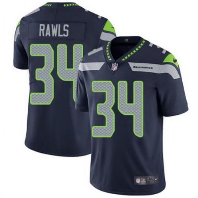 Nike Seahawks #34 Thomas Rawls Steel Blue Team Color Mens Stitched NFL Vapor Untouchable Limited Jersey