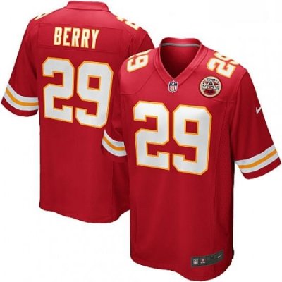 Men Nike Kansas City Chiefs 29 Eric Berry Game Red Team Color NFL Jersey