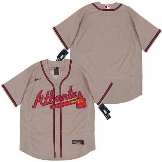 Braves Blank Gray 2020 Nike Cool Base Jersey