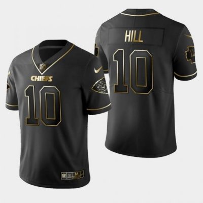 Nike Chiefs 10 Tyreek Hill Black Gold Vapor Untouchable Limited Jersey