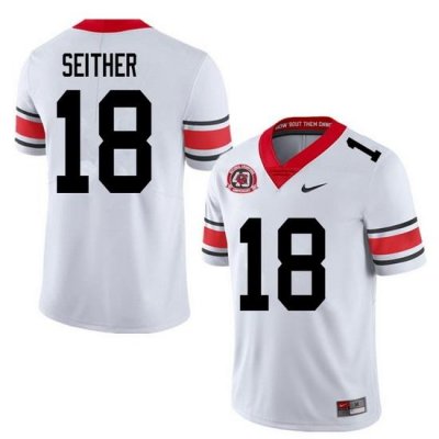 2020 Men #18 Brett Seither Georgia Bulldogs 1980 National Champions 40th Anniversary College Footbal