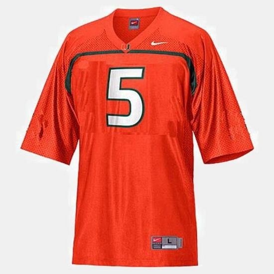 Men Miami Hurricanes Andre Johnson College Football Orange Jersey