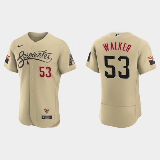 Arizona Diamondbacks 53 Christian Walker Men Nike 2021 City Connect Authentic MLB Jersey Gold