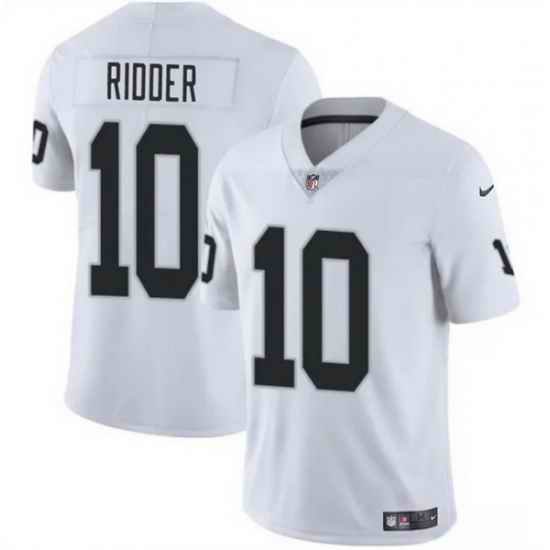 Men Las Vegas Raiders 10 Desmond Ridder White 2024 Vapor Stitched Football Jersey