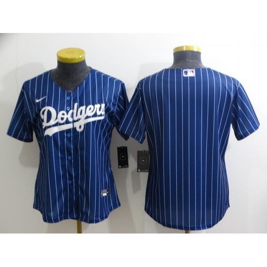 Women Los Angeles Dodgers Blank Blue Stitched Baseball Jersey