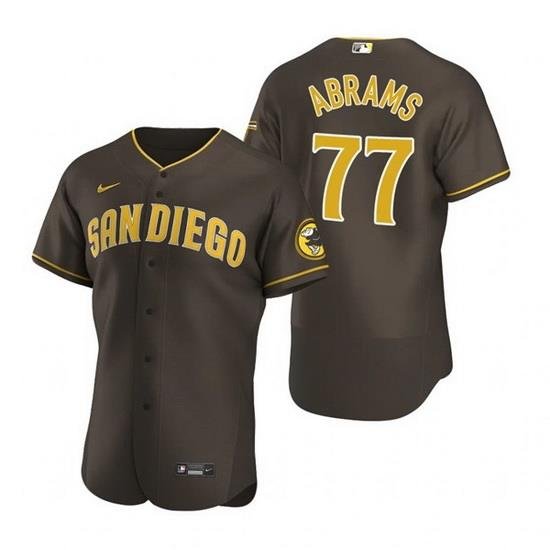 Men San Diego Padres 77 C J  Abrams BroWn Flex Base Stitched Baseball jersey