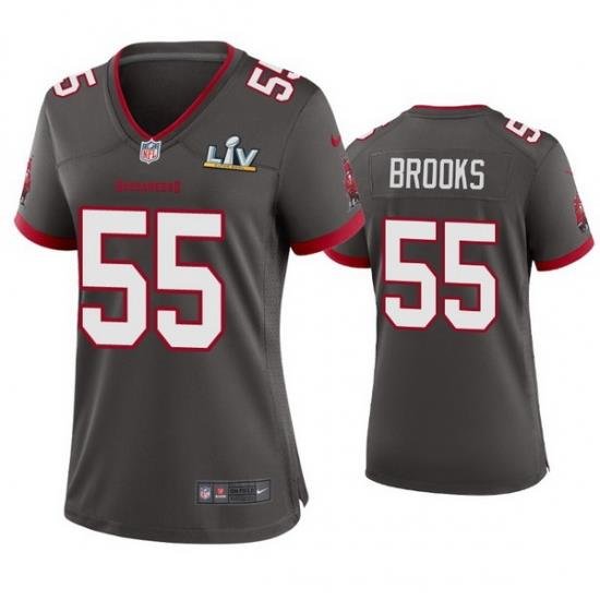 Women Derrick Brooks Buccaneers Pewter Super Bowl Lv Game Jersey