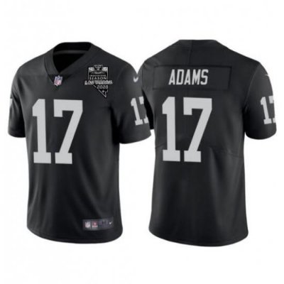 Men's Las Vegas Raiders #17 Davante Adams Black With 2020 Inaugural Season Patch Vapor Limited Stitched Jersey