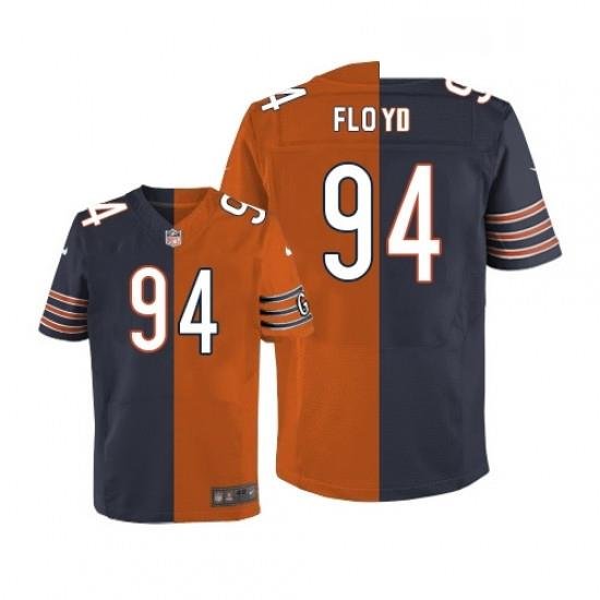 Mens Nike Chicago Bears 94 Leonard Floyd Elite NavyOrange Split Fashion NFL Jersey