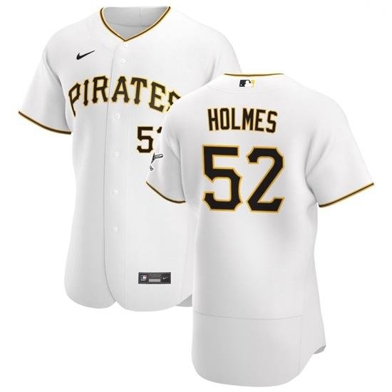 Pittsburgh Pirates 52 Clay Holmes Men Nike White Home 2020 Authentic Player MLB Jersey