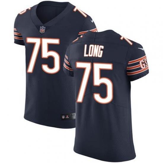 Nike Bears #75 Kyle Long Navy Blue Team Color Mens Stitched NFL Vapor Untouchable Elite Jersey