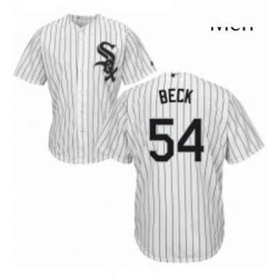 Mens Majestic Chicago White Sox 54 Chris Beck Replica White Home Cool Base MLB Jersey