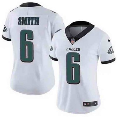 Women Philadelphia Eagles DeVonta Smith #6 White F U S E Stitched NFL Jersey