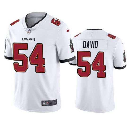 Men Nike Tampa Bay Buccaneers 54 Lavonte David White Vapor Limited Jersey