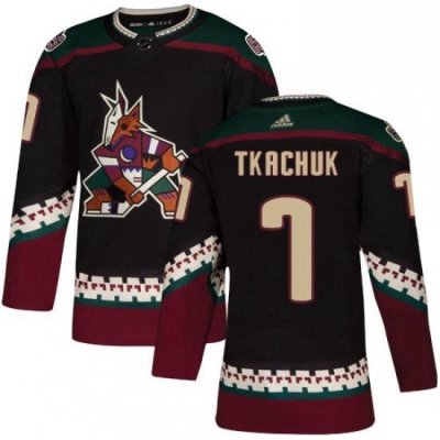 Mens Adidas Arizona Coyotes 7 Keith Tkachuk Authentic Black Alternate NHL Jersey