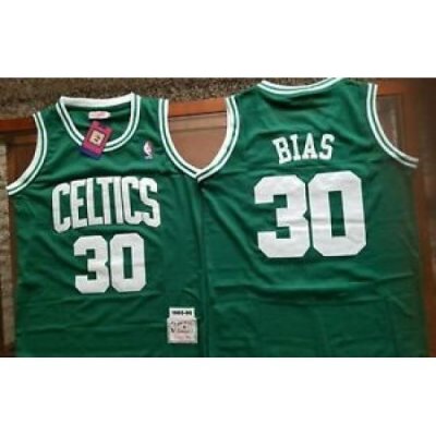 Men Boston Celtis Len Bias Green Hardwood Classic Mitchell Ness Jersey