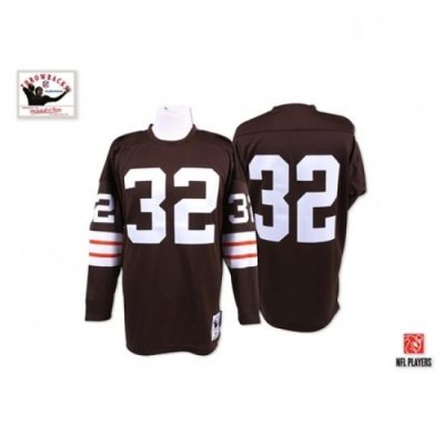 Mitchell And Ness Cleveland Browns 32 Jim Brown Brown Team Color Authentic Throwback NFL Jersey