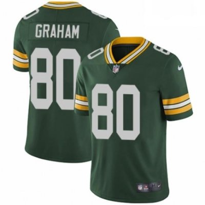 Men Nike Green Bay Packers 80 Jimmy Graham Green Team Color Vapor Untouchable Limited Player NFL Jersey