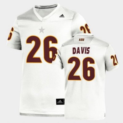 Men Arizona State Sun Devils Keith Davis Replica White Football Jersey