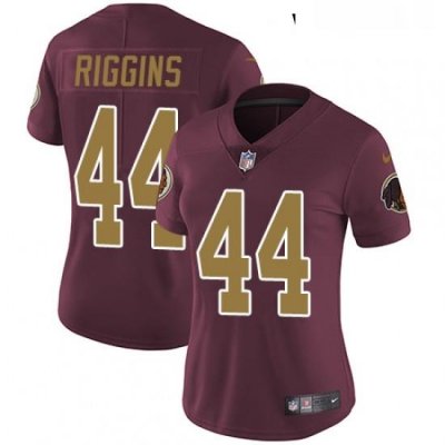 Womens Nike Washington Redskins 44 John Riggins Elite Burgundy RedGold Number Alternate 80TH Anniversary NFL Jersey