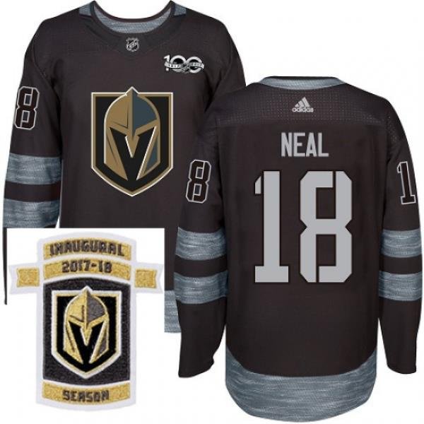 Adidas Golden Knights #18 James Neal Black 1917 2017 100th Anniversary Stitched NHL Inaugural Season Patch Jersey