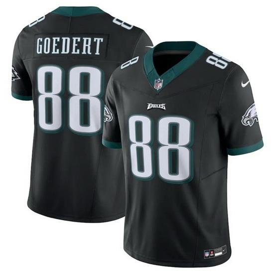 Men Philadelphia Eagles 88 Dallas Goedert Black 2023 F.U.S.E. Vapor Untouchable Limited Stitched Football Jersey