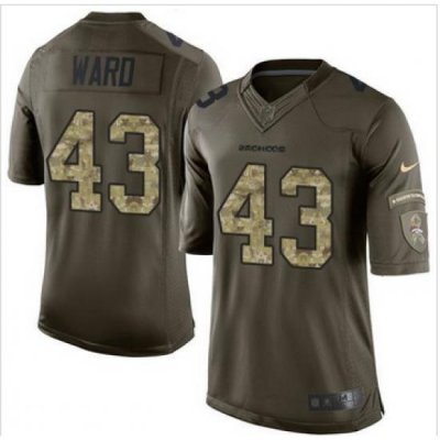 Nike Denver Broncos #43 T J  Ward Green Men 27s Stitched NFL Limited Salute To Service Jersey