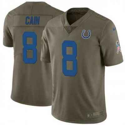 Men Nike Deon Cain Indianapolis Colts Limited Green 2017 Salute to Service Jersey