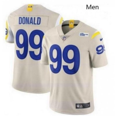 Men Nike Los Angeles Rams  Aaron Donald Bone 2020 New Vapor Untouchable Limited Jersey