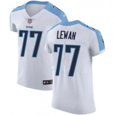 Mens Nike Tennessee Titans 77 Taylor Lewan White Vapor Untouchable Elite Player NFL Jersey