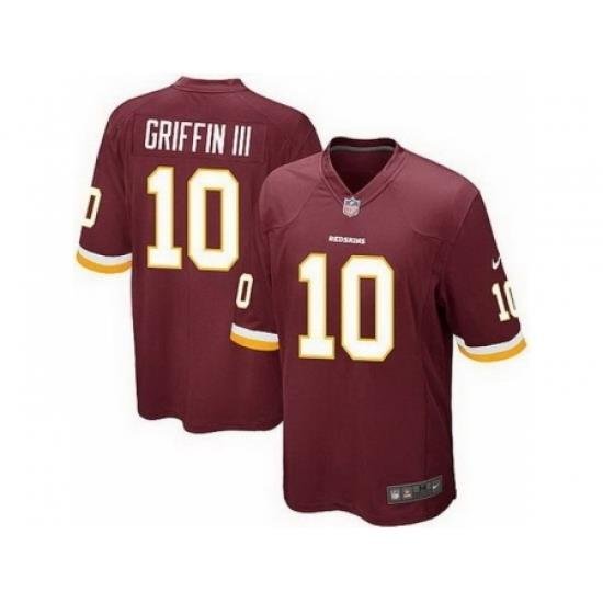 Nike Washington Redskins 10 Robert Griffin III Red Game NFL Jersey