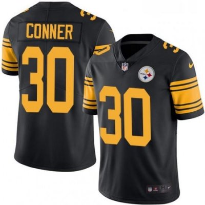 Mens Nike Pittsburgh Steelers 30 James Conner Limited Black Rush Vapor Untouchable NFL Jersey