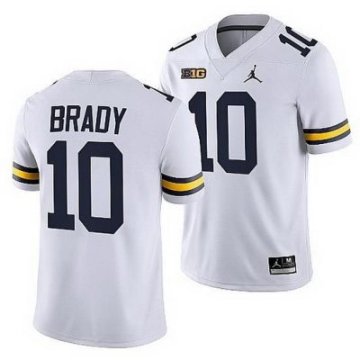 Michigan Wolverines Tom Brady White Nfl Alumni Mvp Men Jersey