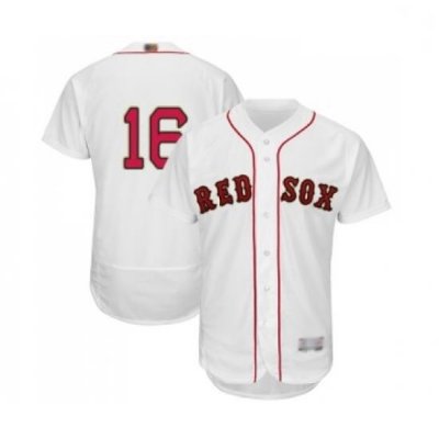 Mens Boston Red Sox 16 Andrew Benintendi White 2019 Gold Program Flex Base Authentic Collection Baseball Jersey