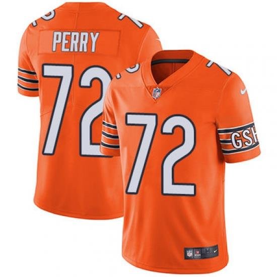 Nike Bears #72 William Perry Orange Mens Stitched NFL Limited Rush Jersey