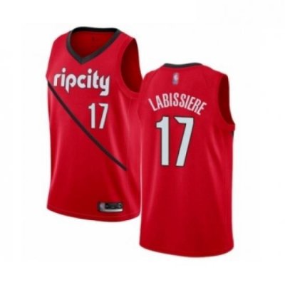 Youth Portland Trail Blazers 17 Skal Labissiere Red Swingman Jersey Earned Edition