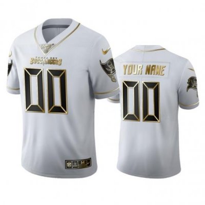 Men Women Youth Toddler Tampa Bay Buccaneers Custom Men Nike White Golden Edition Vapor Limited NFL 100 Jersey