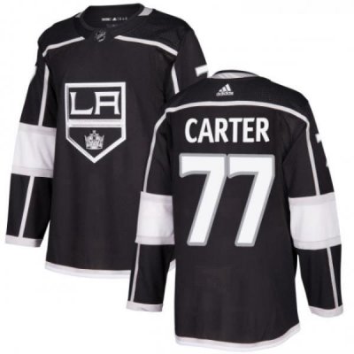 Youth Adidas Los Angeles Kings 77 Jeff Carter Authentic Black Home NHL Jersey