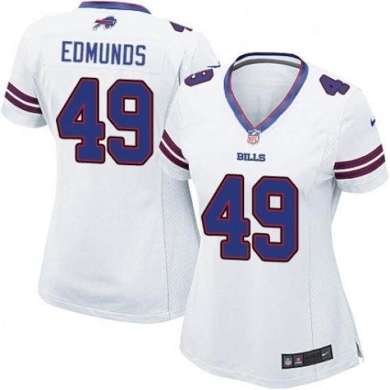 Womens Nike Buffalo Bills 49 Tremaine Edmunds Game White NFL Jersey